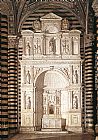 Altar of The Four Latin Fathers (inner Panels) Paintings - Piccolomini Altar by Andrea Bregno